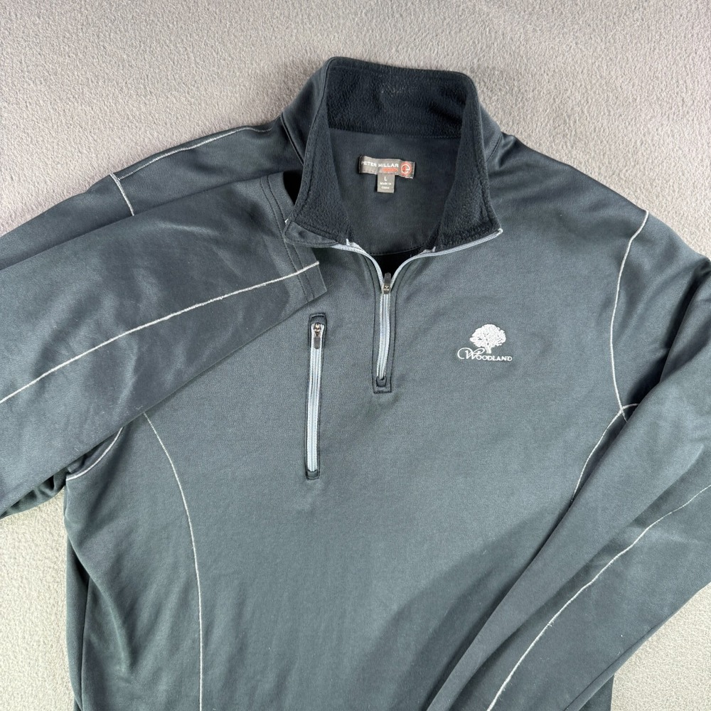 Peter Millar Golf Pullover Men L Warmth E4 1/4 Zi… - image 11